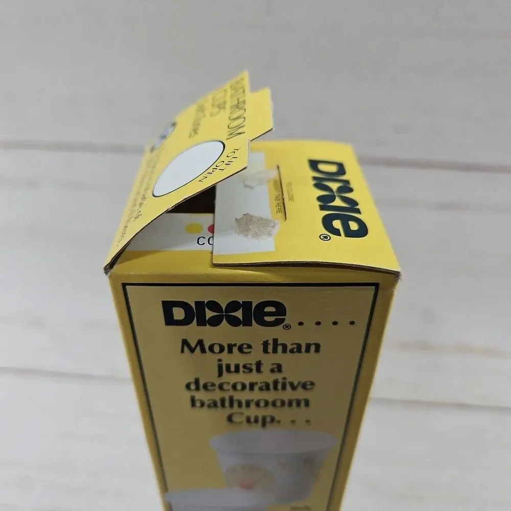 Vintage 1986 Dixie Bathroom 3 oz Cups 100 Tulips Flowers Soft Tones New Sealed‎